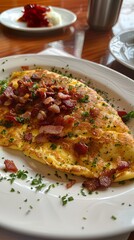 Omelet with bacon