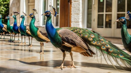 peacocks are very colorful