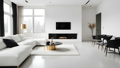 Photo interior modern design room 3d illustration