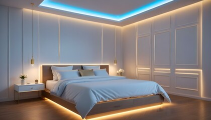 Photo interior modern design room 3d illustration