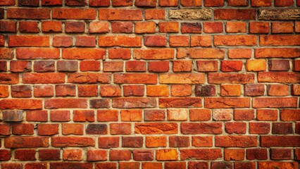 Obraz premium A close-up of an aged red brick wall texture, perfect for background or wallpaper design