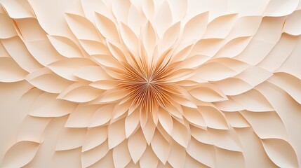 Elegant paper flower design showcasing soft peach tones and layered textures, perfect for backgrounds and artistic projects.