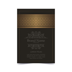 Luxury ornament greeting card vector template