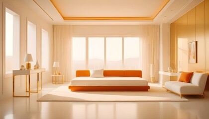 Photo interior modern design room 3d illustration