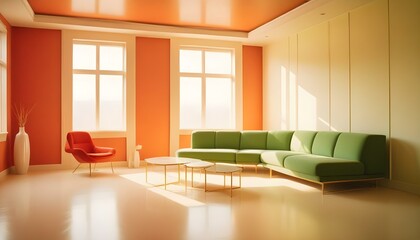 Photo interior modern design room 3d illustration
