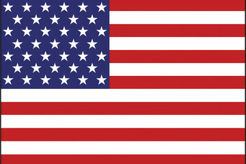 Fototapeta premium The vibrant American flag displayed with striking red and white stripes and a blue field adorned with white stars.