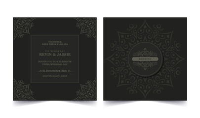wedding invitation mandala design background