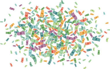 Vector money banknotes background element in flat style