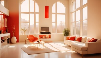 Fototapeta premium Photo interior modern design room 3d illustration