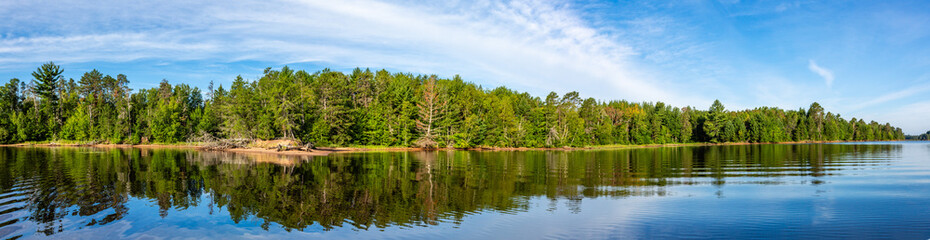 Lake Nokomis in Tomahawk, Wisconsin in the summer
