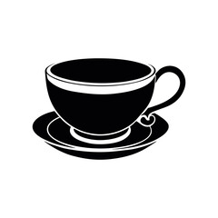 Coffee cup icon, tea cup logo, vector illustration food symbols silhouette image template.eps 10.