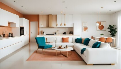 Photo interior modern design room 3d illustration