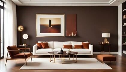 Photo interior modern design room 3d illustration