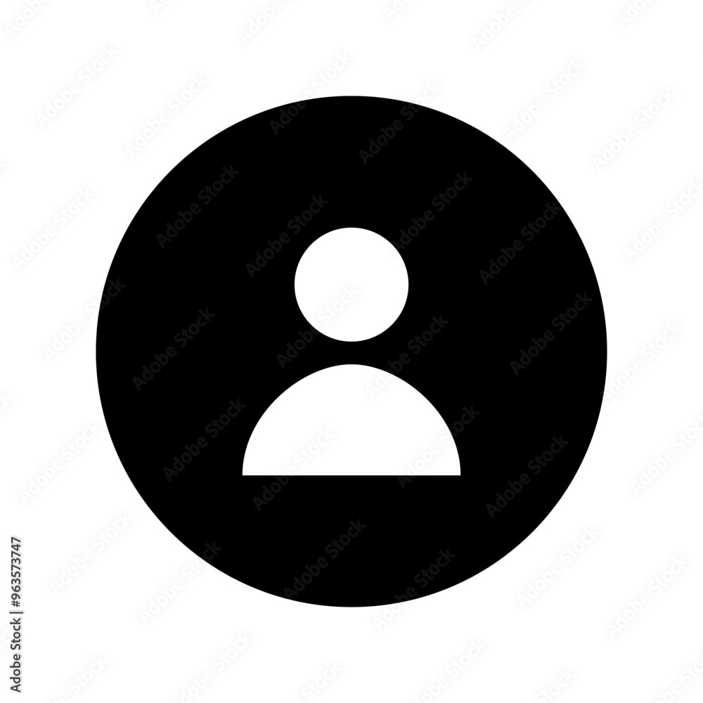Wall mural user account profile isolated circular button icon