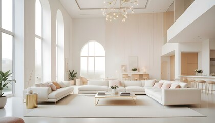 Fototapeta premium Photo interior modern design room 3d illustration