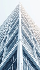 Vertical View of Skyscraper Under Construction - Industrial Engineering and Urban Development Concept