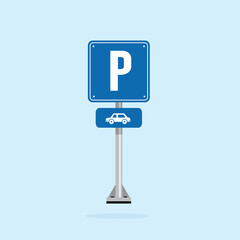 road sign icon, car parking place. suitable for poster use and web icon