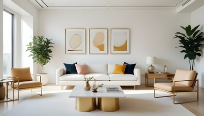 Photo interior modern design room 3d illustration