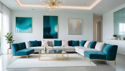 Photo interior modern design room 3d illustration