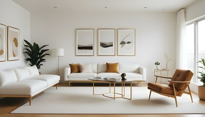 Fototapeta premium Photo interior modern design room 3d illustration