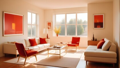 Photo interior modern design room 3d illustration