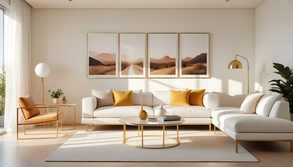 Fototapeta premium Photo interior modern design room 3d illustration