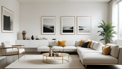 Photo interior modern design room 3d illustration