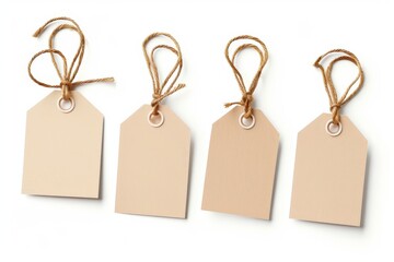 Four tags with a white background, generative ai image