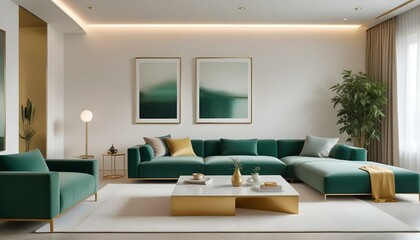 Photo interior modern design room 3d illustration