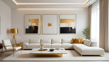 Photo interior modern design room 3d illustration