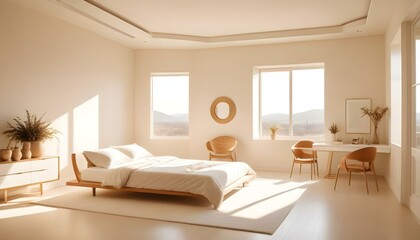 Photo interior modern design room 3d illustration