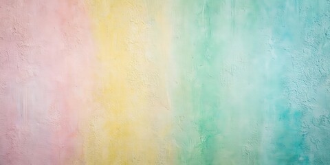 Obraz premium Pastel colored walls in shades of pink, green, blue, and yellow with a subtle textured finish