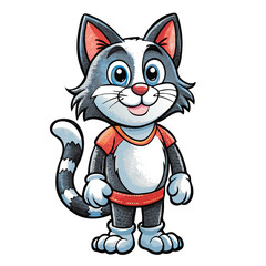 cat, animal, cartoon, cute, kitten, pet, vector,