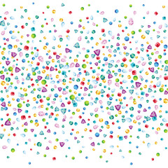 Vector colorful gem stones background element in flat style