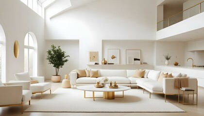 Photo interior modern design room 3d illustration