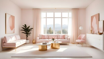 Fototapeta premium Photo interior modern design room 3d illustration