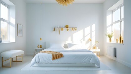 Photo interior modern design room 3d illustration