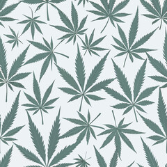 seamless background with cannabis leaf fabric, style, textile,