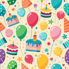 birthday seamless pattern