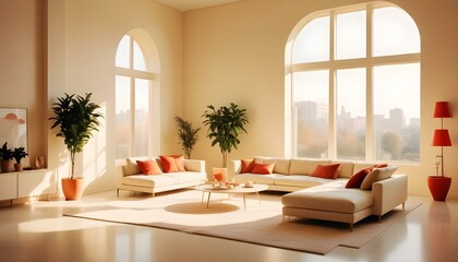 Photo interior modern design room 3d illustration