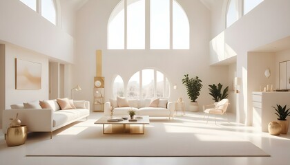 Photo interior modern design room 3d illustration