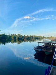 Fototapeta premium Arcadia Backpackers Hostel in Kampot, Cambodia Surrounded by Tropical Nature