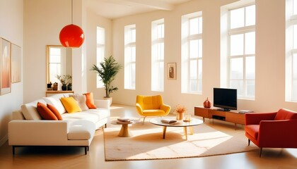 Fototapeta premium Photo interior modern design room 3d illustration