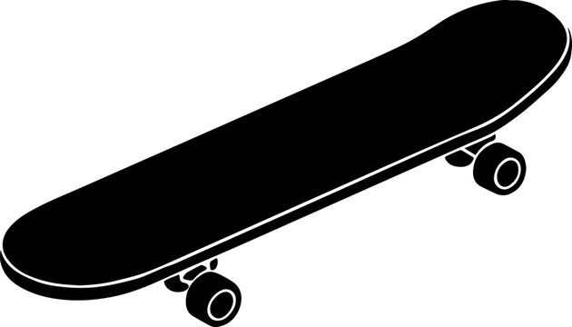 recommend clip art: skateboard silhouette vector illustration
