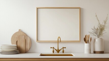 Minimalist Kitchen Interior Design with Wooden Accents