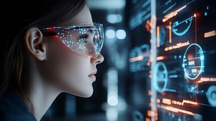 A futuristic AI-powered classroom with holographic teachers and interactive learning tools, symbolizing education revolutionized by AI