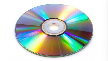 Blank compact disc CD isolated on white background Asymmetrical, compact disc, white background, asymmetrical,blank