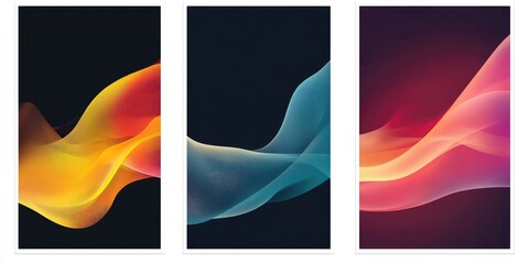 Colorful Abstract Wavy Posters