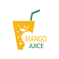 mango juice logo design template