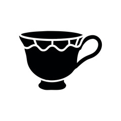 Coffee cup icon, tea cup logo, vector illustration food symbols silhouette image template.eps 10.